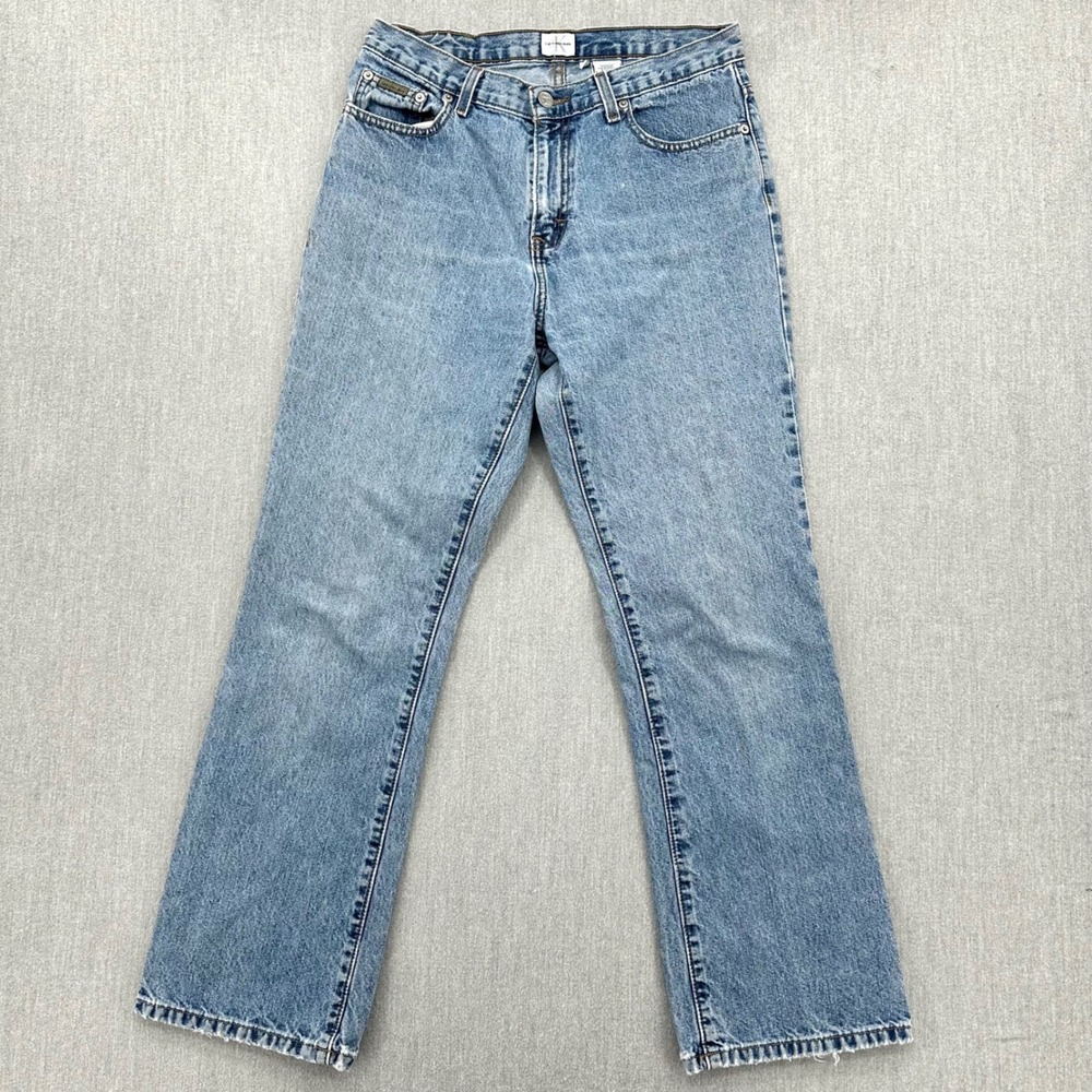 Calvin Klein Jeans Womens 10 Blue Straight Leg High Rise Vintage Denim Pants